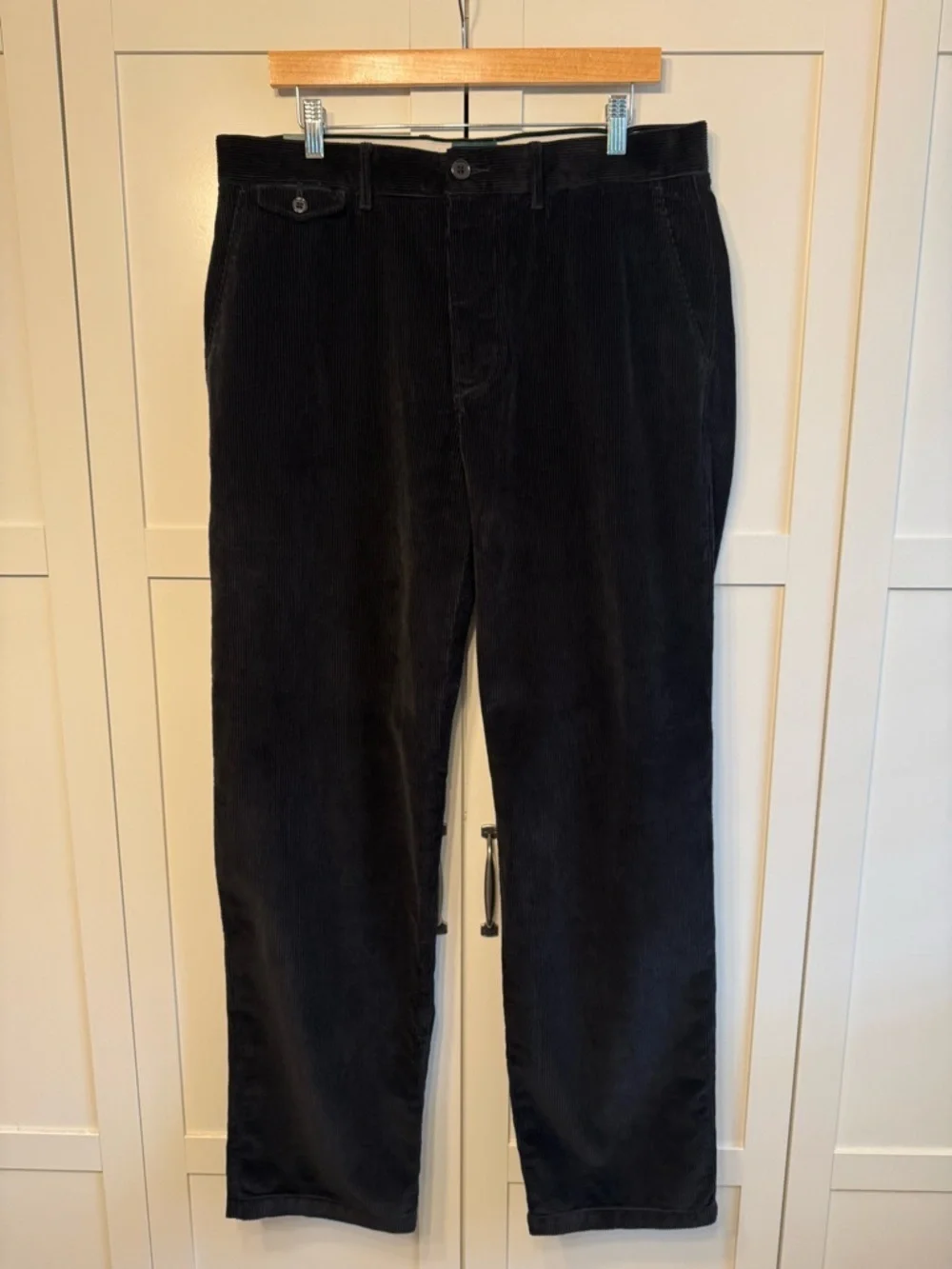 J.Crew Classic-Fit 10-Wale Corduroy Trouser in Black Size 34x34